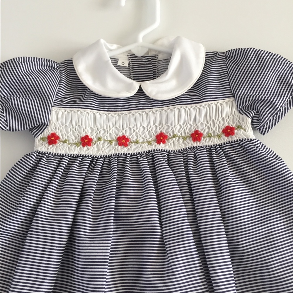 Little girls hand smocked dress